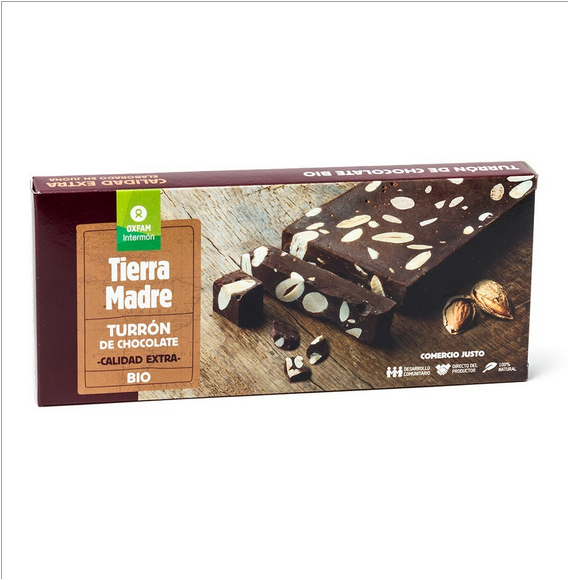 Torró xocolata amb ametlles 200 g - Tierra Madre