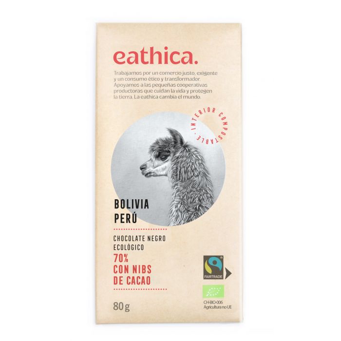 Xocolata eathica 70 nibs de cacao BIO 80 g