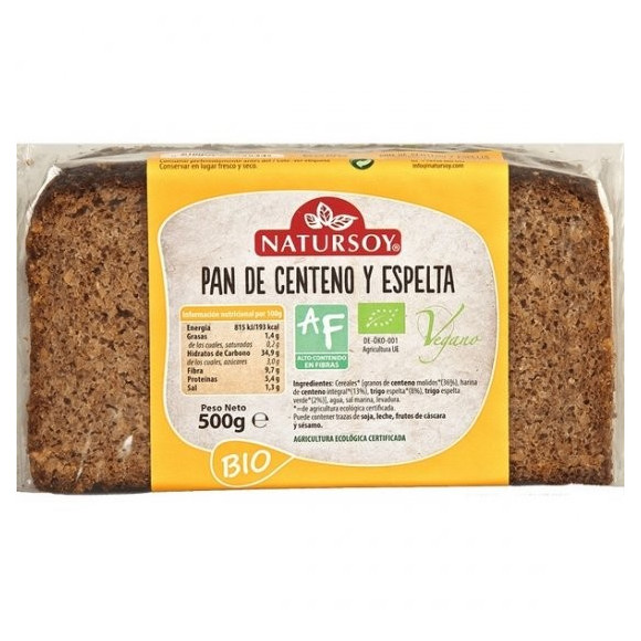 Natursoy - Pa de sègol i espelta 500g