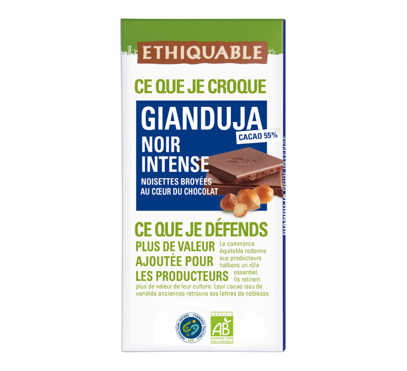 Xocolata negra gianduja intens 100 g