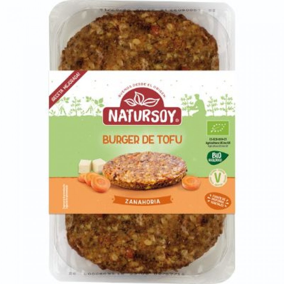 Natursoy -  Burguer tofu i pastanaga bio 160g