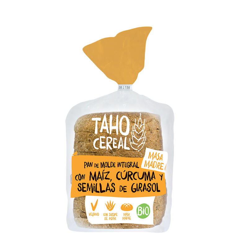 Pa de motlle integral amb blat, curcuma i llavors BIO Taho