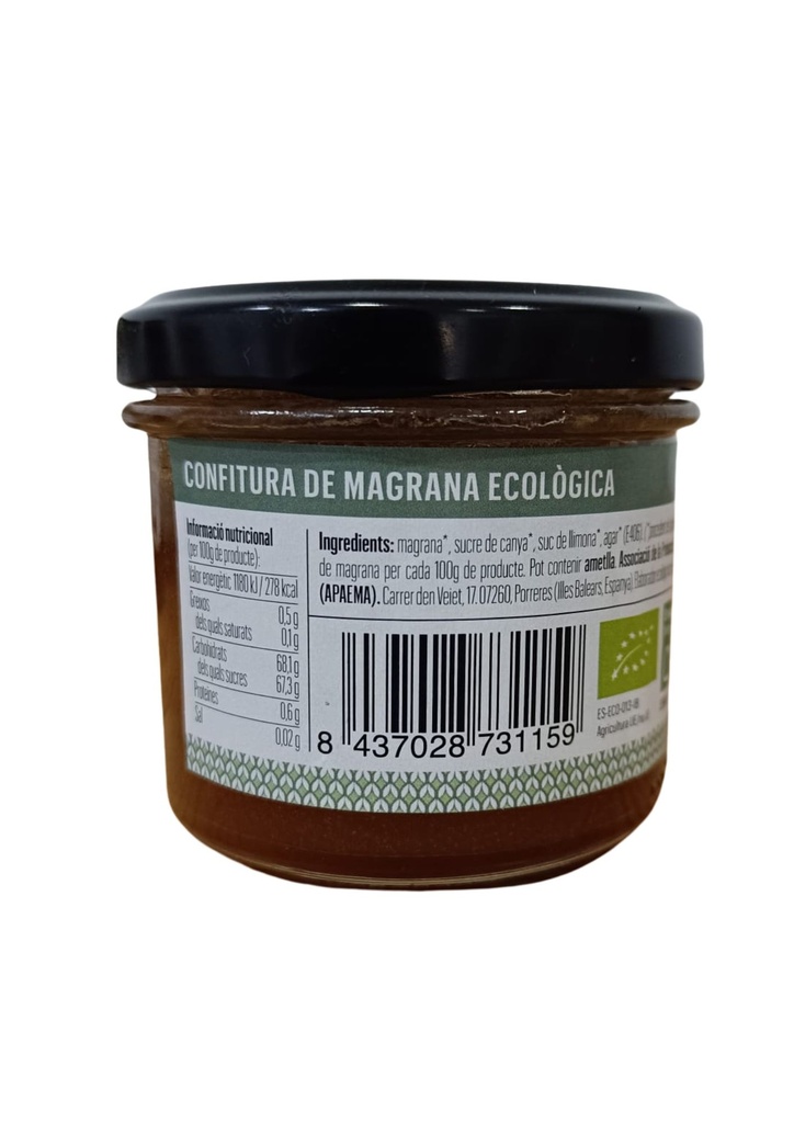 Confitura magrana eco s'Hort de baix 100 g
