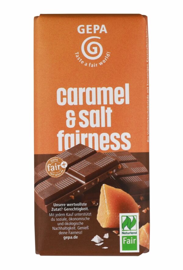 Mini rajola xoco llet caramel Bio 40g