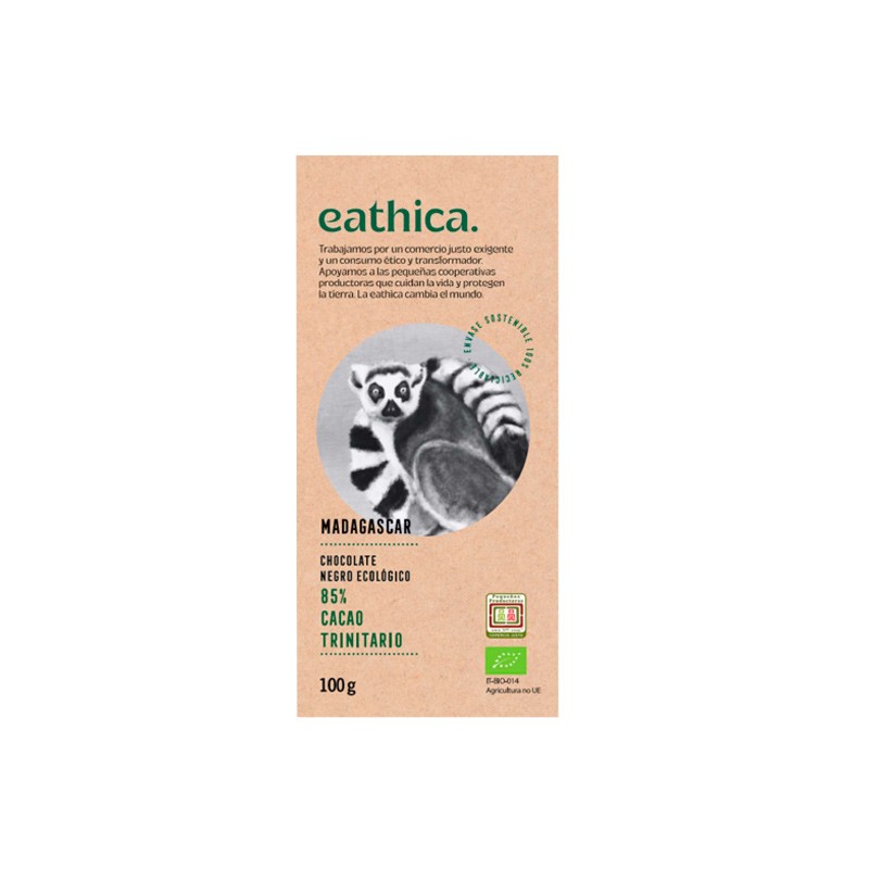 Xocolata bio negra madagascar 85% 100 g
