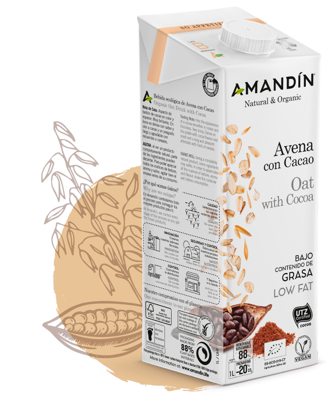Beguda civada amb cacau 1 L - Amandin