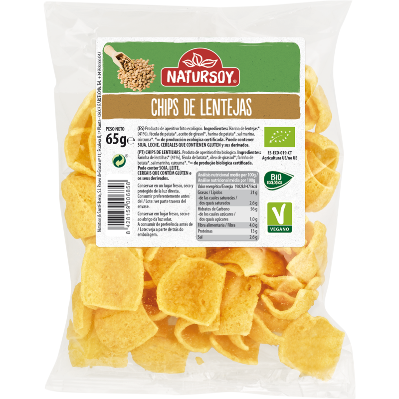 Natursoy- chips de llenties
