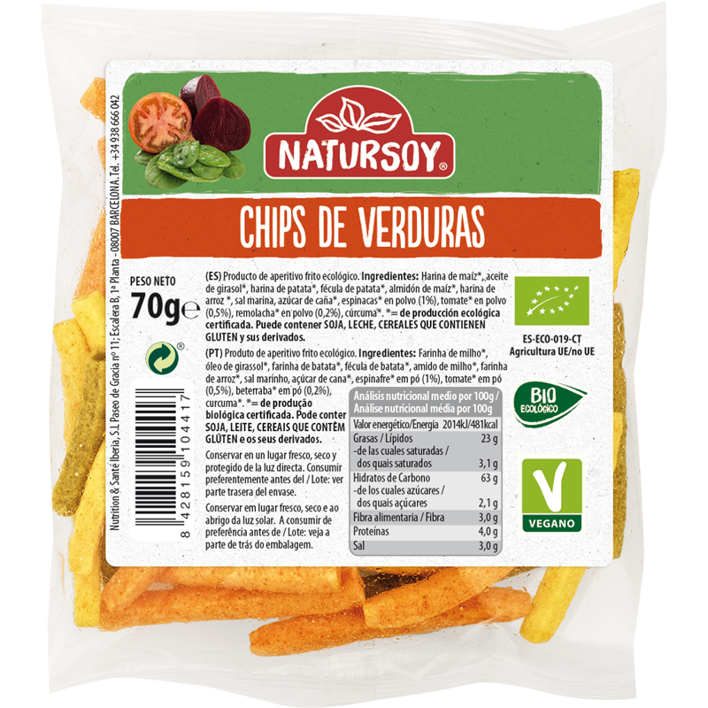 Natursoy- xips de verdures