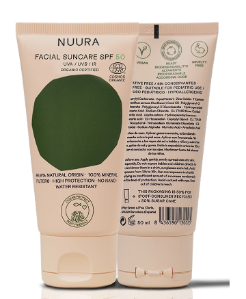 NUURA Crema solar facial natural