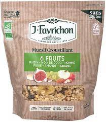 Favrichon- crunchy muesli i 6 frutes 375 gr SENSE GLUTEN