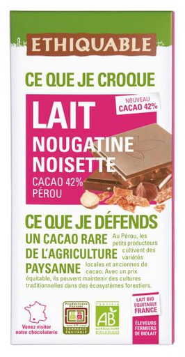 Xocolata llet i avellanes caramelitzades 100 g