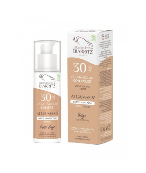 BIARRITZ Crema solar facial beige SPF30-50 ml