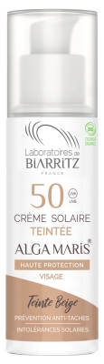 BIARRITZ Crema solar facial beige SPF50-50 ml