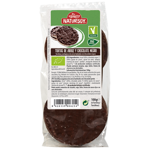 Natursoy - Tortes d'arròs xocolata negra