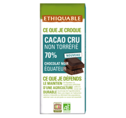 Rajola cacau cru 70% Equador 80 gr