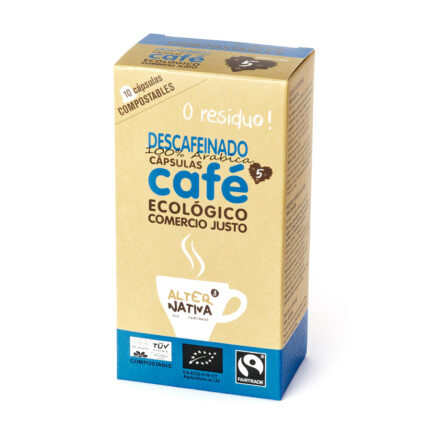 Cafè capsules compostables A3 DESCAFEINAT 10u