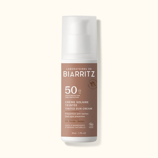 BIARRITZ Crema solar facial daurat SPF50-50 ml