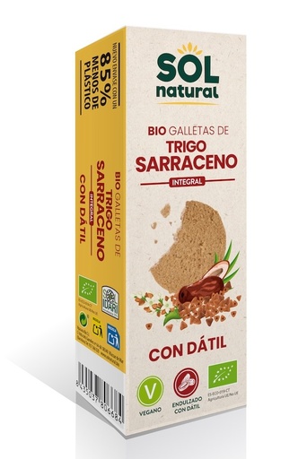 SolNatural - Galetes fajol endolcides amb dàtil 170 g