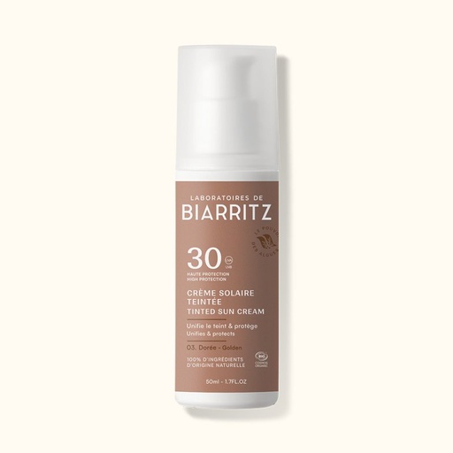 BIARRITZ Crema solar facial daurat 2025 SPF30-50 ml