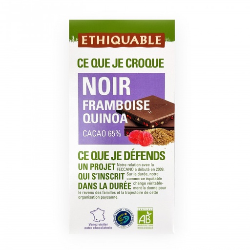 Xocolata negra 65% amb gerds i quinoa 100 g - Ethiquable