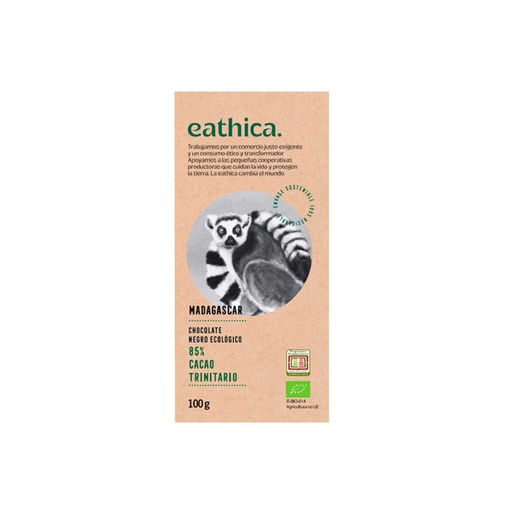 Xocolata bio negra madagascar 85% 100 g
