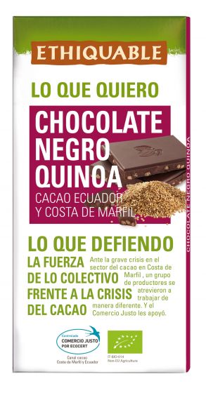 Xocolata negra amb quinoa Bio 100 gr