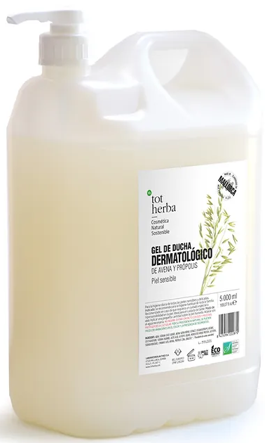 Tot herba - Gel dutxa dermatològic civada i pròpolis 5l